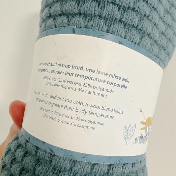 Blue Wool Blend Blanket - Sous mon Baobab - Picture 6 of 8